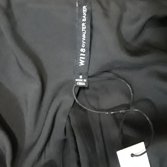 Long coat • Grey wool, black faux leather.  Small - Picture 7 of 8